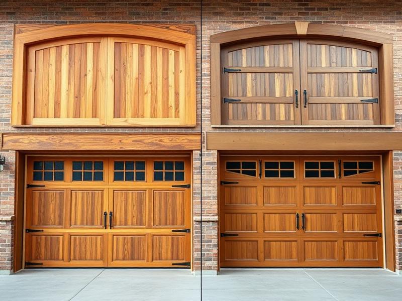 Comparison of wood steel and aluminum garage doors