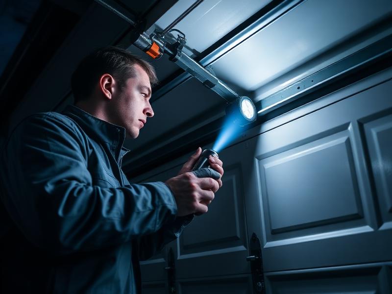 Emergency garage door repair service at night