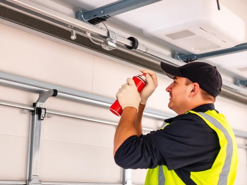 Garage door maintenance and lubrication service